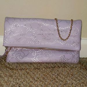 Lavender clutch or crossbody bag